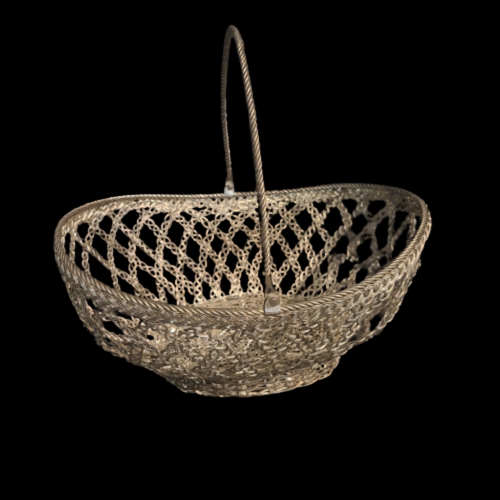 Beautiful Handweaved Wire Gathering Basket